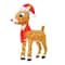 ProductWorks Rudolph 2ft. 3D Pre-Lit Rudolph with Santa Hat Scarf Yard Art